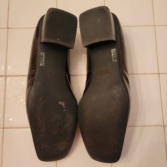 Ara Classic Echt Leder‎ Brown Leather Heeled Loafers  7.5G Germany US10 - Picture 4 of 8